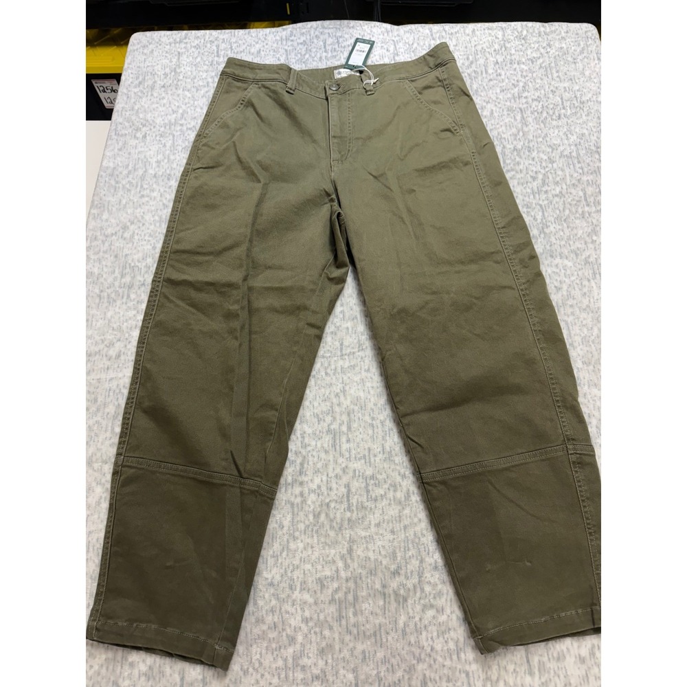 Alpine Design Womens Barrel Pant Vintage Olive Green Utility Trousers 12 NWT